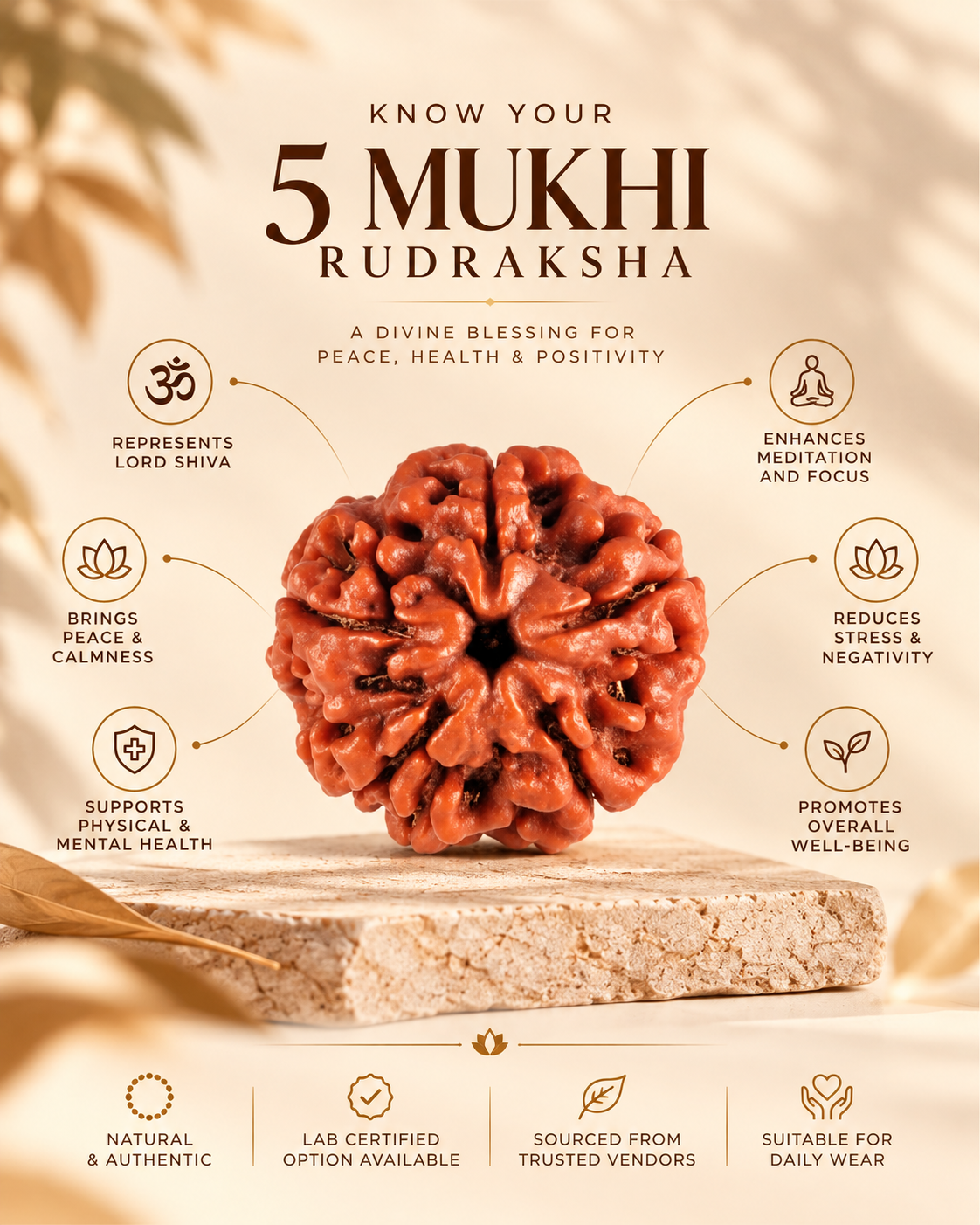 5 Mukhi Rudraksha – Nepal - Image 2