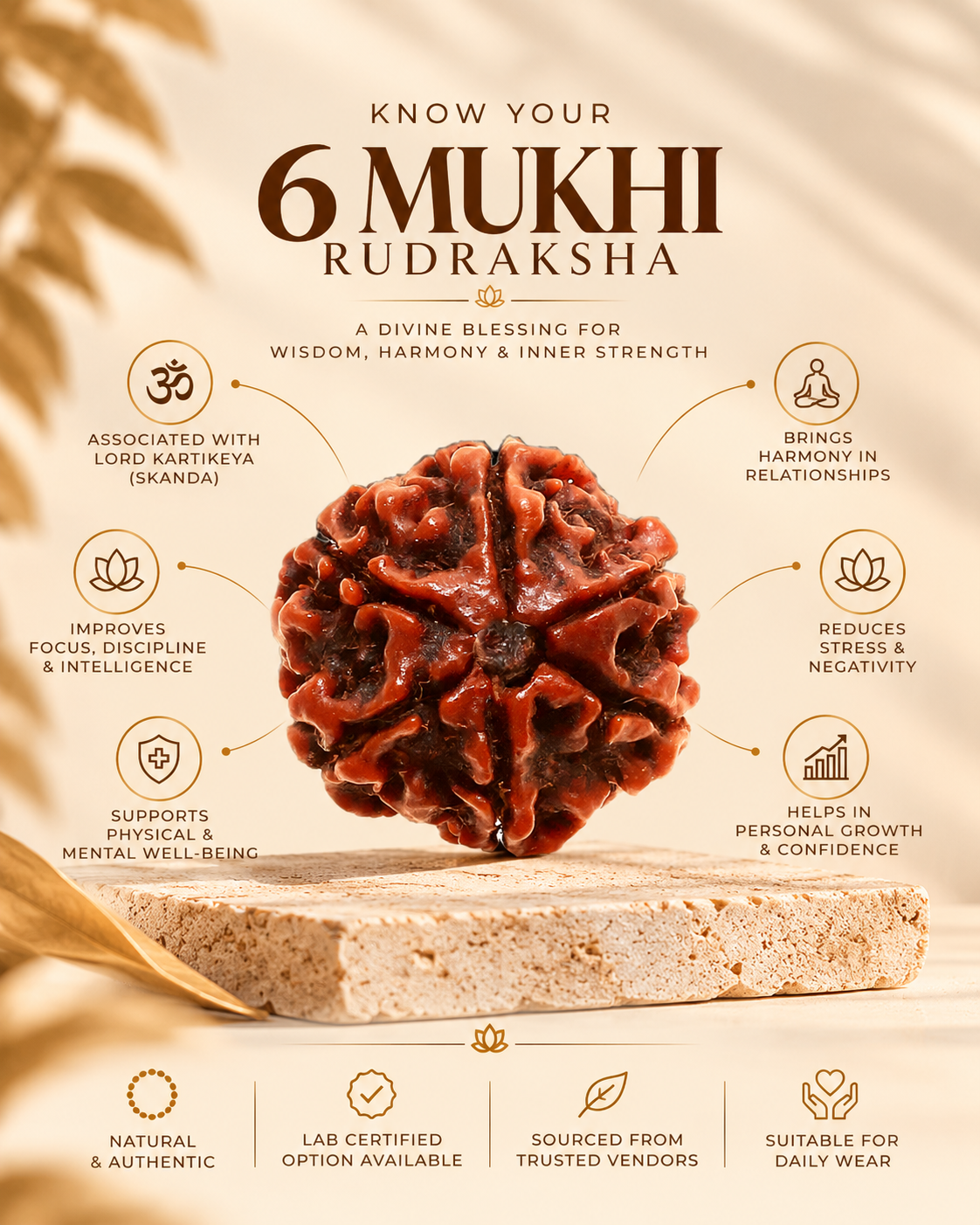 6 Mukhi Rudraksha - Image 2