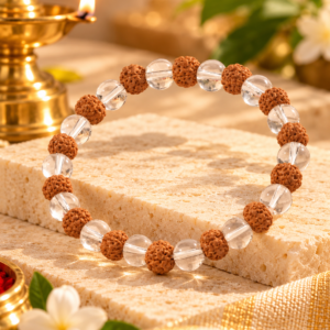 Rudraksha + Crystal Bracelet