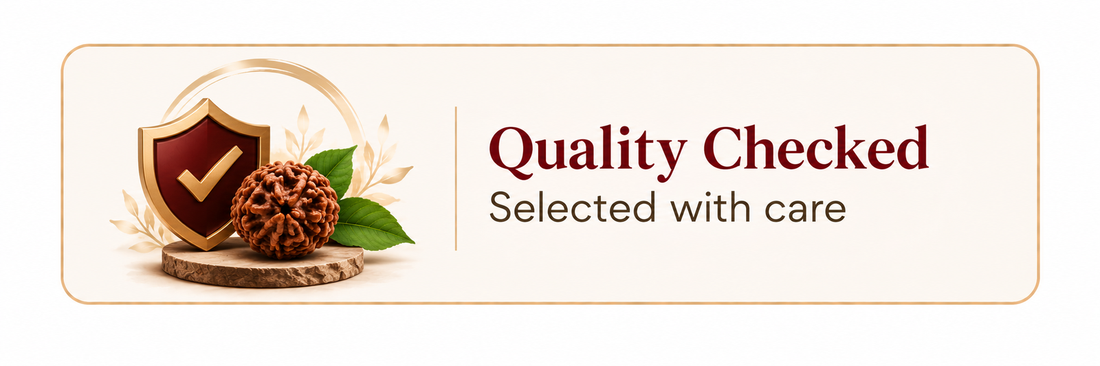 Quality Checked Rudraksha Emblem